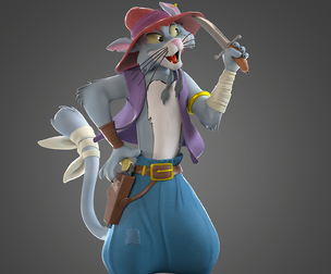 Pirate cat for printing