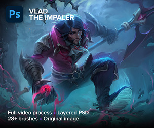 Vlad. Full process (46h), PSD, brushes, PNG
