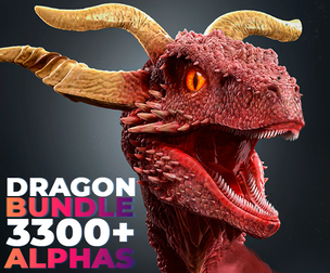 3300+ Dragon Skin Alphas Bundle for ZBrush