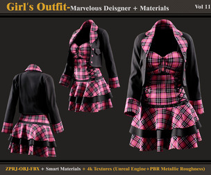 Girl's Outfit-Models+Materials