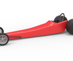 Dragster with Turbonique drag axle 1:25