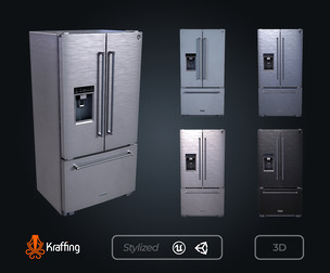 Fridge V2 – Kitchen Appliance – Game Ready