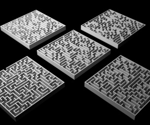 Low Poly Square Mazes