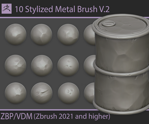 Stylized Metal Brush V.2