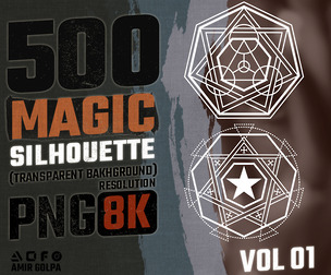 500 Magic silhouette png8K vol01