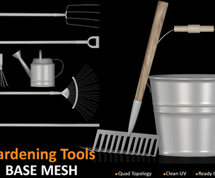Gardening Tools Base Mesh