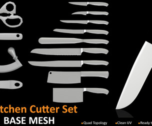 Kitchen Cutter Set Base Mesh