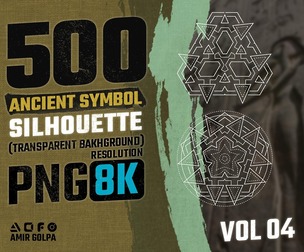 500 Ancient symbol png8k vol 04