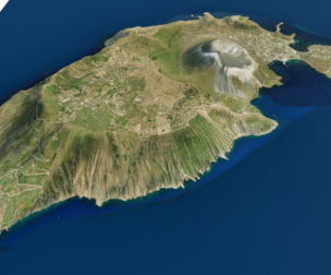 Vulcano Island full 3d model terrain