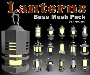 40 Lanterns Base Mesh Pack