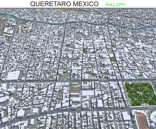 Queretaro city Mexico 3d model 45km