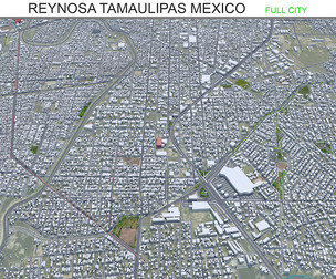 Reynosa Tamaulipas Mexico 3d model 30km