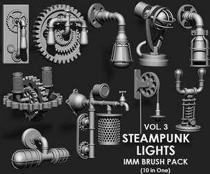 Steampunk Lights IMM Brush Pack (10 in One) Vol 3