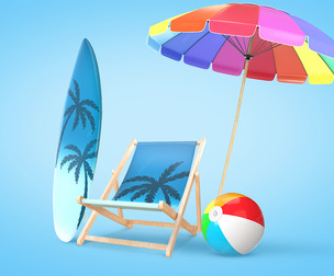 Beach Pack Low-poly 3D Model