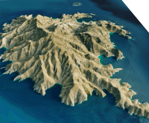Serifos island full 3d model terrain