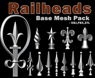 35 Railheads Base Mesh Pack
