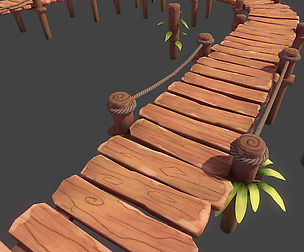 Toon Modular Bridge - Game Props
