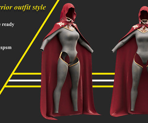 viking warrior outfit style _ game ready assets