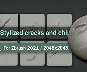 Stylized cracks and chips