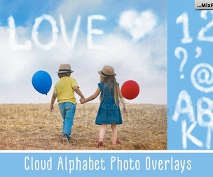 Cloud Alphabet Photo Overlays