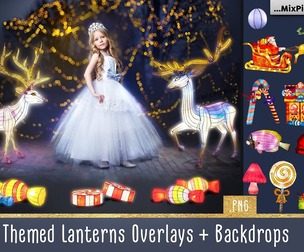 Themed Lantern Overlays and Backdrop
