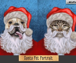 Santa Pet Portrait Backgrounds