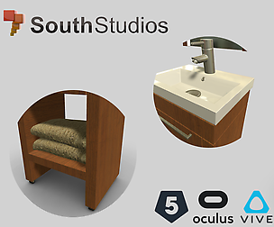 LowPoly Bathroom Cabinet