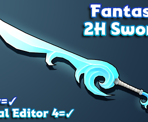 Hand-Painted Fantasy 2H-Swords