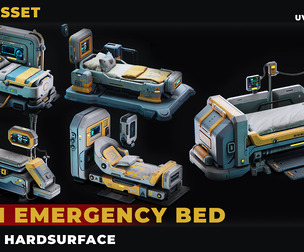 5 Sci-Fi Emergency Bed Hardsurface VOL 01