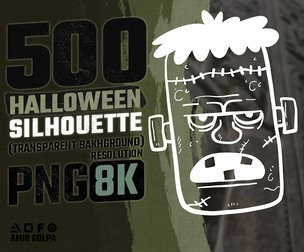 +500 Halloween silhouette 8k png