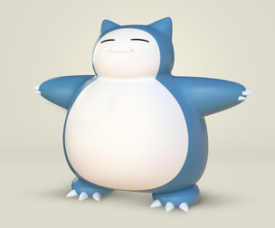 Pokemon Snorlax Low-poly 3D Model
