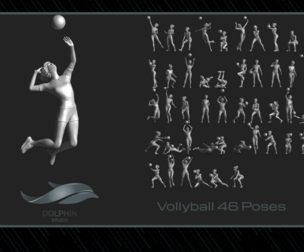 volleyball Woman 46 figure Set 02