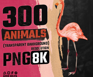 300 ANIMALS PNG 8K