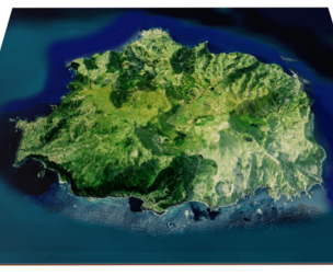Flores island full 3d model terrain