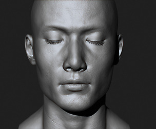 Asian Male Head for Production High Poly