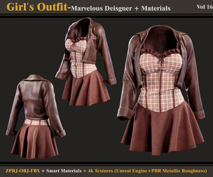Girl Outfit- Models+ Materials