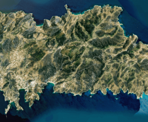 Ios island 3d model terrain