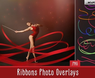 55 Ribbons Transparent Overlays