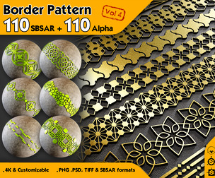 110 Border Pattern + Alpha (4K) Vol 4