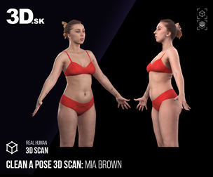 Cleaned a Pose Scan | Mia Brown Underwear