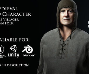 3D Medieval Character 01: Villager