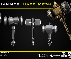 50 Hammer BASE MESH - VOL 02 Game Ready