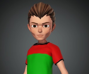 3D Cartoon Character Angry Boy