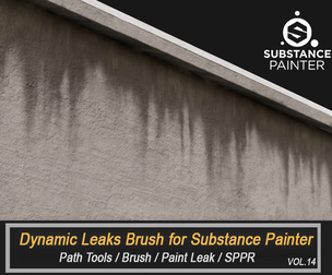 Dirt Leaks Brush for Substance Painter (Path Tool)