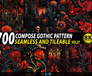 +700 Compose gothic-Pattern| Vol27 | 8K Res