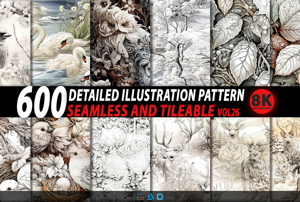 +600 Detailed illustration pattern