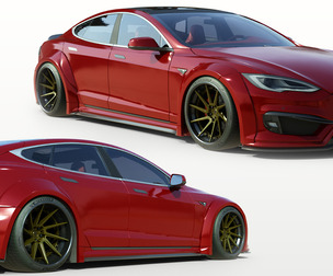 Tesla Model S Widebody Aerodynamic Kit