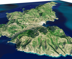 Skopelos island full 3d model terrain