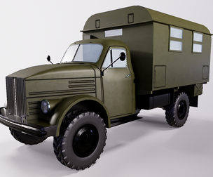 GAZ-63 car with insulated kung mod. 1960 year
