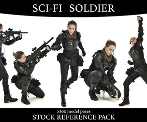 Sci Fi Solder - Stock Model Pose Reference Pack